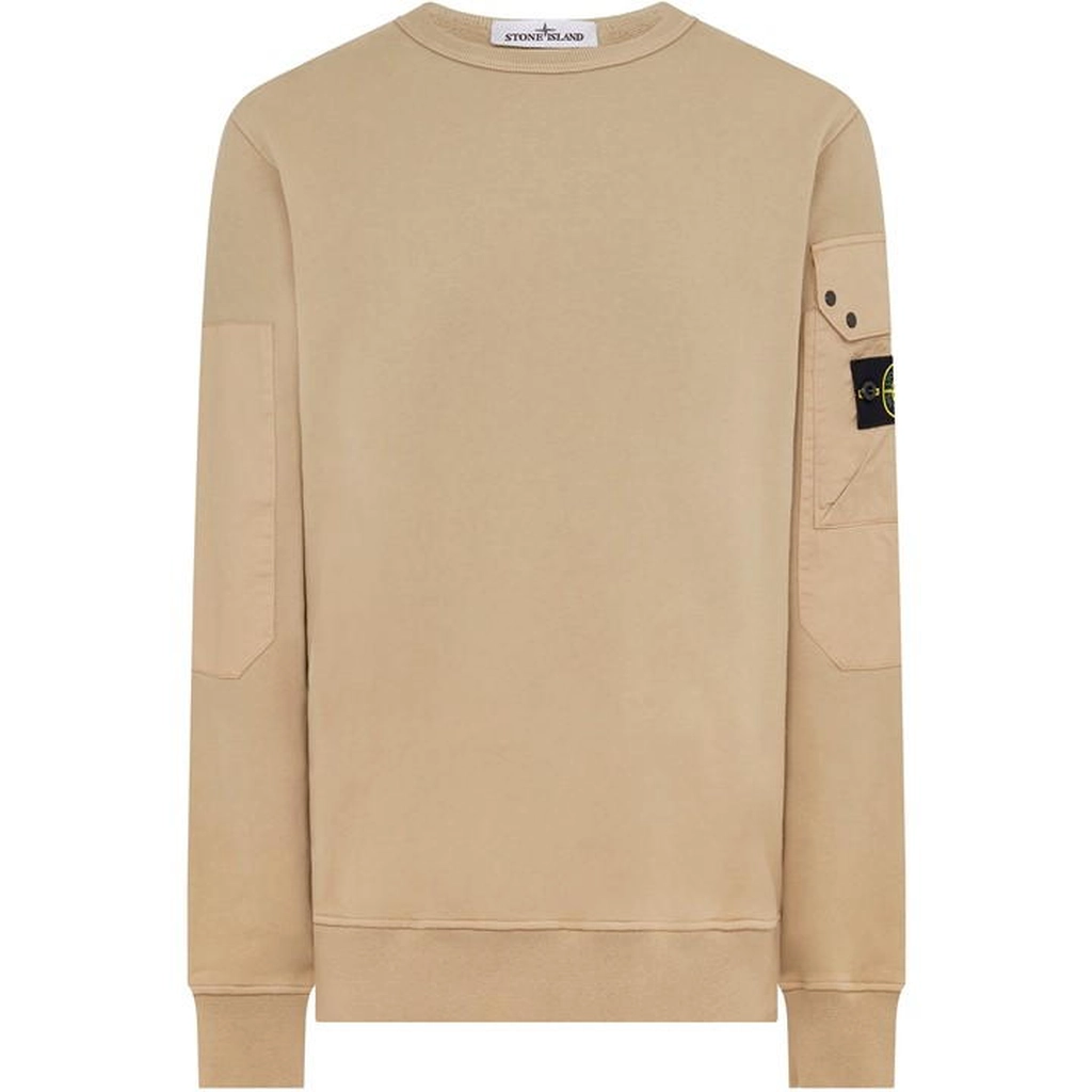 Stone Island Crewneck Pocket Sweatshirt - Beige